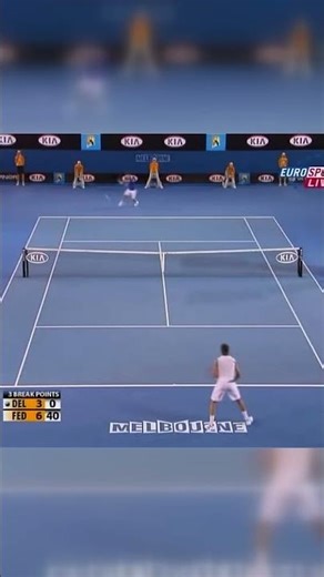 Lovely Half Volley Drop Shot by Federer! #shorts #tennis #federer