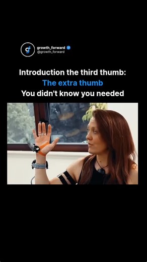 growth forward on Instagram: "➡️.. Researchers at the MRC Cognition and Brain Sciences Unit tested Dani Clode's robotic "Third Thumb" at the Royal Society Summer Exhibition. Visitors adapted to the device quickly, highlighting how intuitive human-robot integration can be. The study underscores the importance of testing emerging technologies across diverse groups to ensure inclusivity and real-world usability. Love technology❤️ follow for @growth_forward Credit: MRC CBU / Dani Clode / Royal Socie