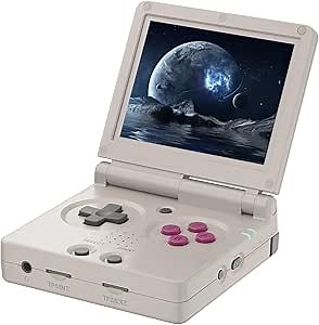 RG35XXSP Handheld Clamshell Games Consoles Built-in 64G+128G TF Card 8000+ Games Portable Style Flip Hand Held Game Video Consoles Linux System with Case (Gray)