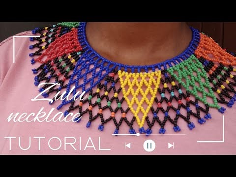 Zulu beaded triangle necklace tutorial Part 2