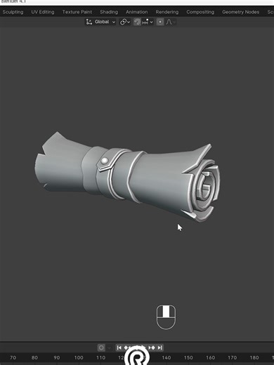 Stylized Paper Scroll Modeling in Blender Tutorial