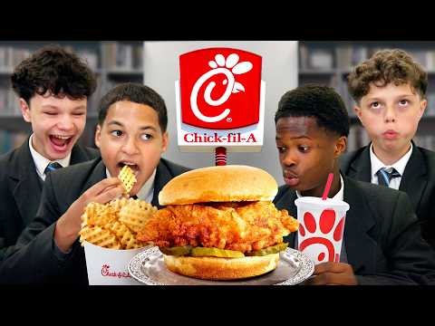 British Highschoolers try Chick-fil-A for the first time!