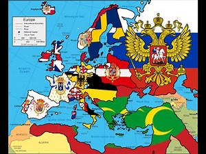 Flag map of Europe 1720