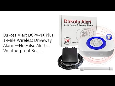 Dakota Alert DCPA-4K Plus: 1-Mile Wireless Driveway Alarm—No False Alerts, Weatherproof Beast!