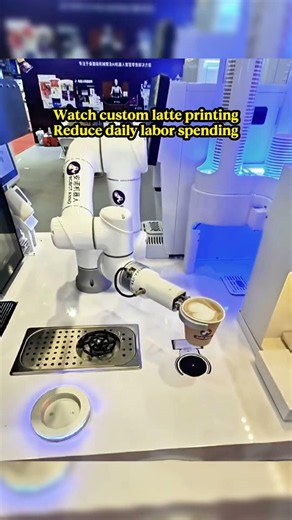 Small footprint robotic coffee machine Easy placement for business#CompactDesign #B2BStartup