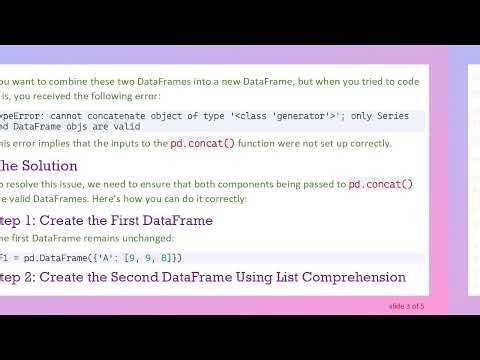 How to Merge DataFrames in Pandas Using Concatenation