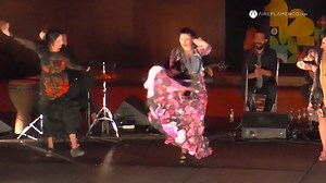 ¡Flamenco! Cuatro bailaoras en Granada entre jaleos de Badajoz. Belén López, Gema Moneo, Paloma Fantova y Karime, el pasado sábado 11 de septiembre | aireflamenco.com