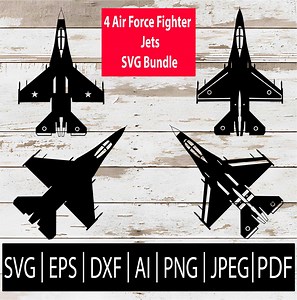 Fighter Jet SVG Bundle | Military Aircraft SVG Cut Files for Cricut Silhouette Laser Sub Cnc | Air Force Jet Clipart Eps Png Jpg Dxf Pdfai - Etsy