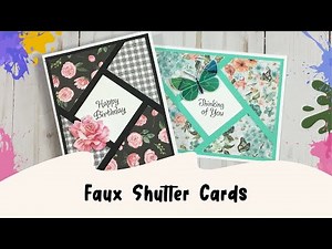EASY FAUX SHUTTER CARDS WITH DOLLAR TREE STICKERS!