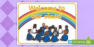 Welcome to Our Class Display Poster