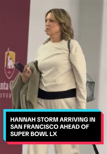 Hannah Storm Arrives in San Francisco for Super Bowl LX