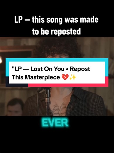 LP's Lost On You is timeless 💔🎤 A song that touches the soul and stays with you forever. Repost and share this masterpiece — everyone needs to hear it ❤️✨ #repsot #lostonyou #lp #music #lyp