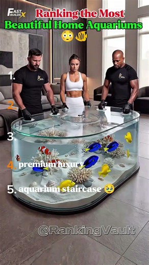 Ranking the Most Beautiful Home Aquariums 😳🐠 #homeaquarium #beautifulaquarium #luxuryfishtank