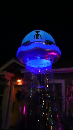 UFO Alien Halloween Decorations Display Los Angeles California USA October 28, 2025