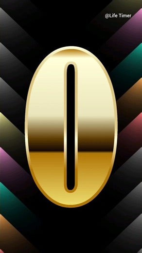 Golden Number Count-Up 0–9 ✨ | Satisfying Timer #10seconds #countup #timer #shorts