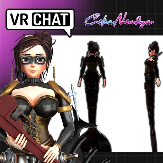 Vrchat Avatar Mechanical Mermaid – Sci-fi Ocean Cyborg Character (.unitypackage) - Etsy