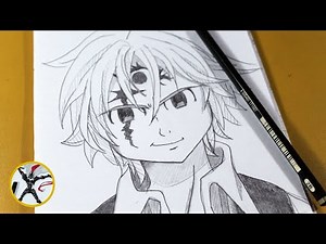 How to Draw Meliodas Step by Step – Seven Deadly Sins Drawing Tutorial Easy
