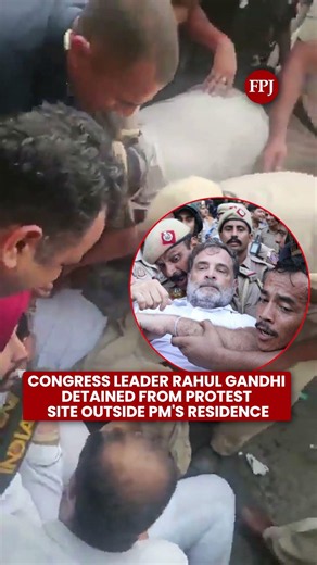 Congress Leader Rahul Gandhi Detained From Protest Site Outside PM's Residence