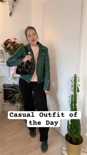 Butterfly Knit + Leather Jacket Combo #outfitinspo #streetstyle #fashionshorts