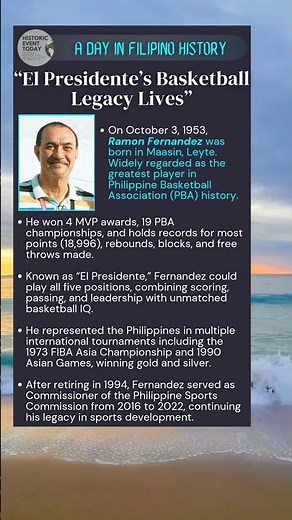 October 3, 1953 - “El Presidente’s Basketball Legacy Lives”