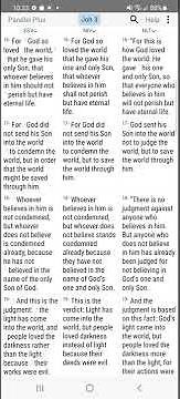 How to search in the offline Parallel Plus® Bible-study app on Android