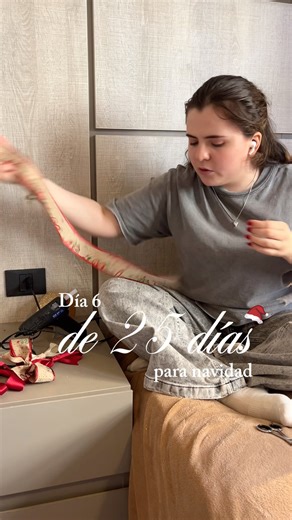 Día 6: moñitos navideños DIY 🎄🎀 #navidad #moños #diy