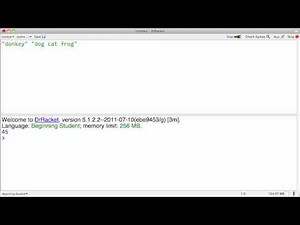 DrRacket 04 -- intro to strings