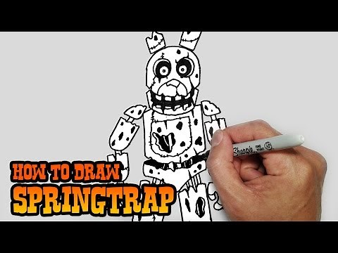 How to Draw Springtrap | Five Nights at Freddy's