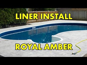 Mirage Pools - Vinyl Liner Install - Latham Liner, Royal Amber