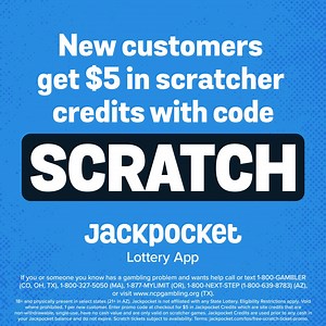 158K views · 21 reactions | Scratchers are now available on Jackpocket! Use promo code SCRATCH for $5 off your first ticket. | Jackpocket | Facebook