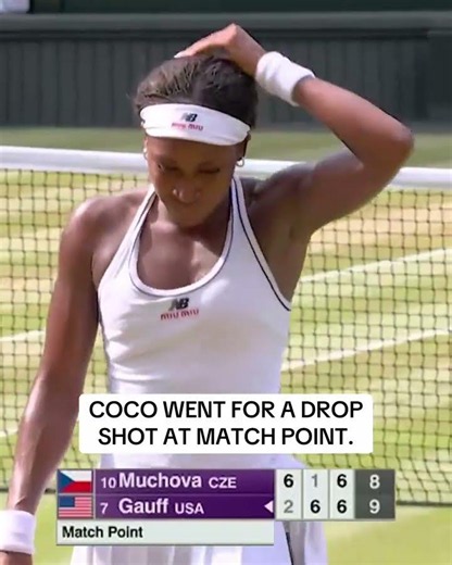 Coco Gauff could've advanced to the Wimbledon singles Final, but went for a dropshot on match point