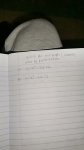 Sketch the two graphs (parabolas) and solve by factorization:... | Filo