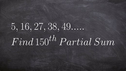 Find the partial sum of the 150th term in a sequence