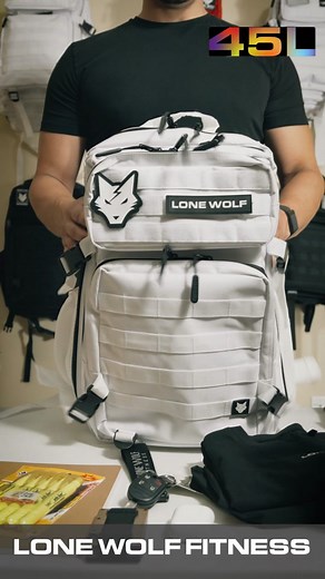 45L White Backpack - Gym, Work, and School All in One Bag