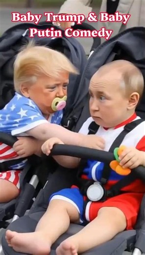 Baby Trump & Baby Putin Ridiculous Political Humor Satire Funny Parody Comedy Sketch Laugh joke