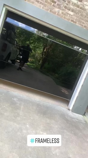 Stylish Modern Glass Garage Door Installation in Atlanta