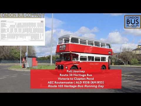Full Journey | Route 38 Heritage Bus to Clapton Pond | AEC Routmaster | RM1933 (ALD 933B)