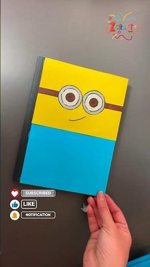 🍌 Crafting an Adorable Minion Folder Organizer | DIY Paper Crafts and School Supplies Ideas.
