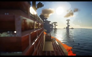 Minecraft真实光影，水反光，真实云，凹凸材质。