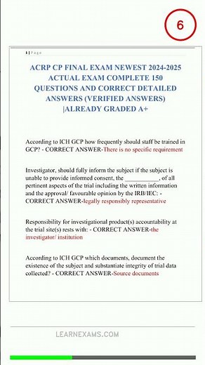 Acrp Cp Final Exam Newest 2024 2025 Actual Exam Co