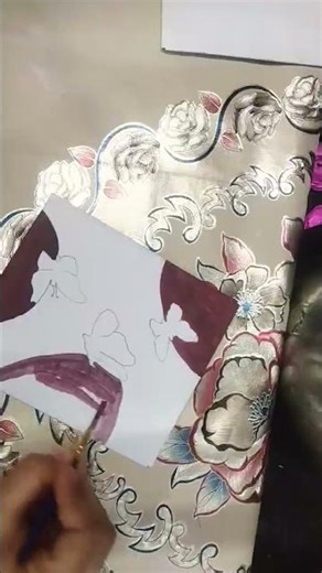 made a beautiful✨ scenery without canvas snd with frame to please like and subscribe...#artyoutuber