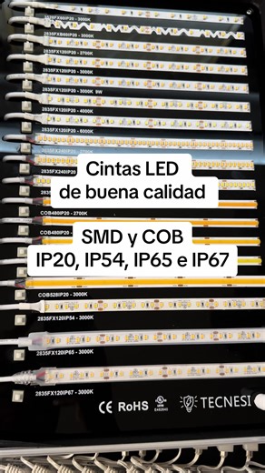 Cintas LED SMD y COB de bajo voltaje, de buena calidad. IP20, IP54, IP65 e IP67 para usos interiores y exteriores. Diferentes colores disponibles. #tecnesisac #tecnesiperu #tecnesiiluminacion #tirasdeled #cintasled #cintascob #cintasleddebuenacalidad #cintasrgb #cintascobrgb #cintaledsinpuntos #tiraledsinpuntos #ledsinpuntos