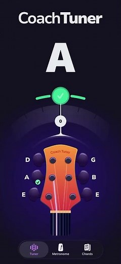 Guitar Tuner - Tune your Guitar, Bass, Ukulele with CoachTuner