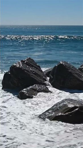 Relaxing Water Splashing Over Rocks #asmrsounds #beach
