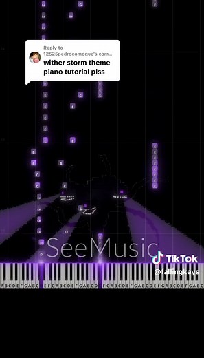 Replying to @12525pedrocomoque[🟡 Medium Piano tutorial] Wither Storm Them Piano Tutorial - Minecraft story mode #easy #piano #tutorial #minecraft #minecraftstorymode