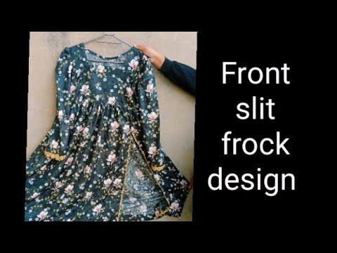 Front slit frock design cutting and stitching tutorial #frontslitkurti #slitdesign #stitchandsage