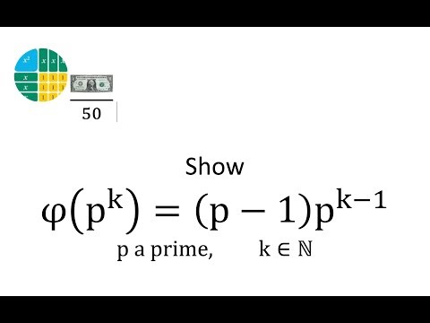 Prove φ(p^k ) = (p-1) p^(k-1)