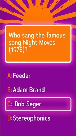 Who performed the famous song Night Moves (1976)?