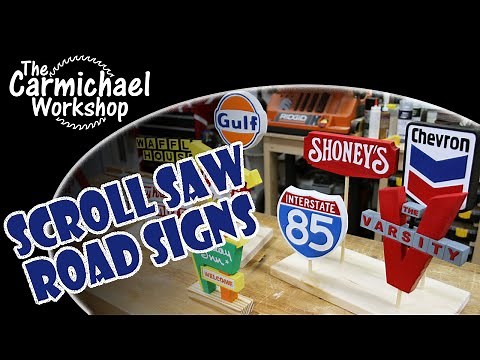 Making Miniature Road Signs with a Scroll Saw