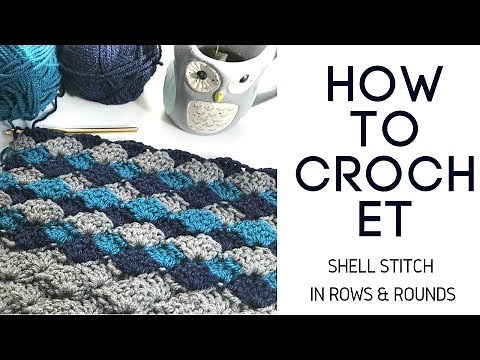 How to Crochet Shell Stitch in Rows & Rounds